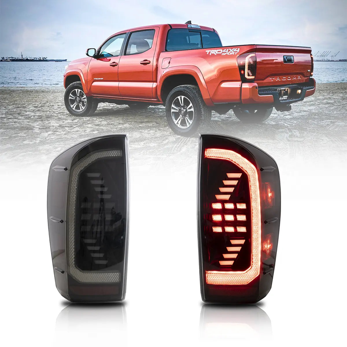 16-22 Toyota Tacoma 3th Gen (N300) LED Vland Tail Lights With Dynamic Welcome Lighting