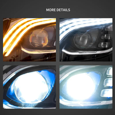 14-20 Mercedes-Benz C-Class 4th Gen (W205) Vland LED Matrix Headlight Black