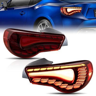 12-20 Toyota 86 GT86 FT86 13-20 Subaru BRZ 13-20 Scion FR-S Vland LED Tail Lights Sequential Turn Signal With Dynamic Welcome Lighting [Dragon Style]