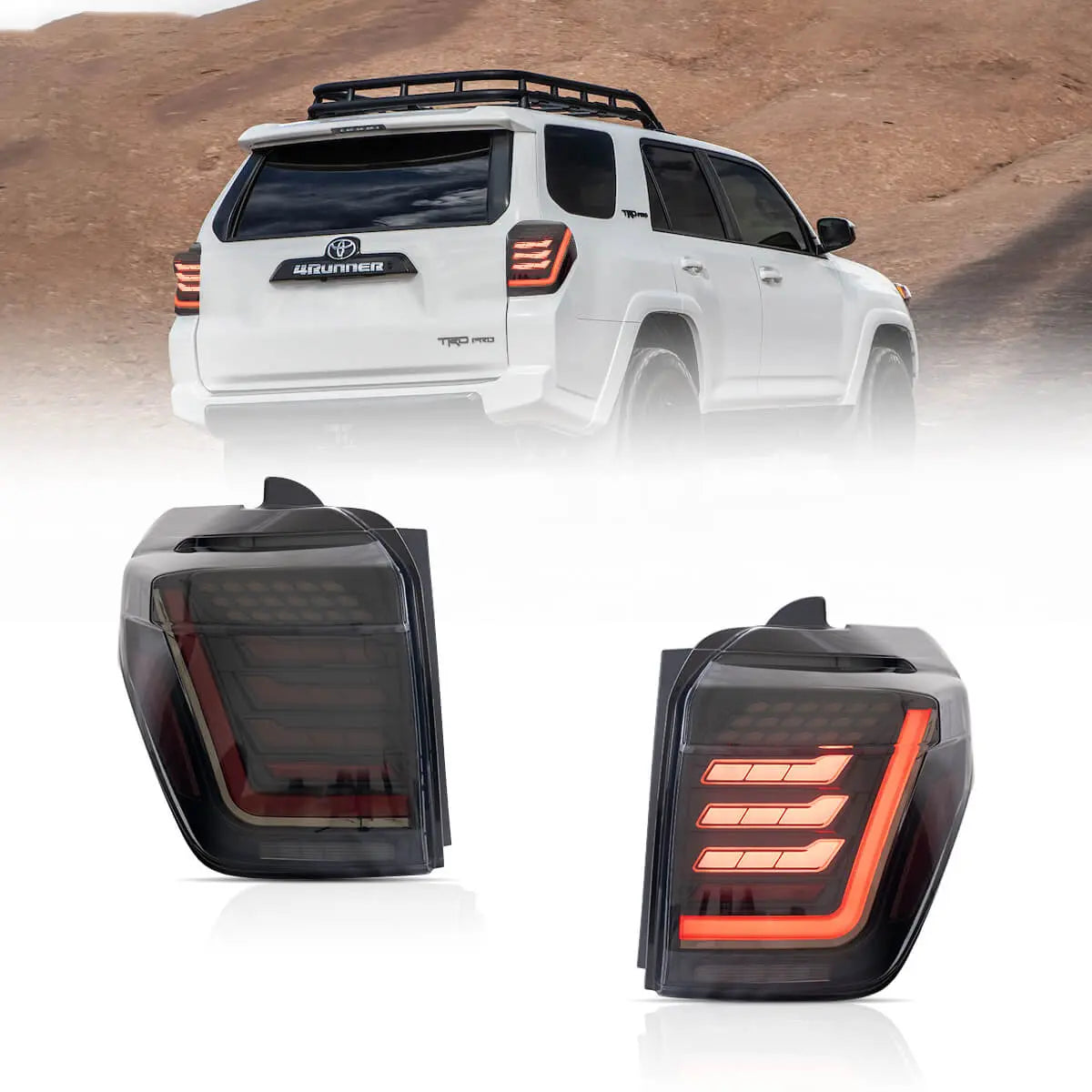 10-22 Toyota 4Runner 5th Gen (N280) Vland LED Tail Lights With Dynamic Welcome Lighting