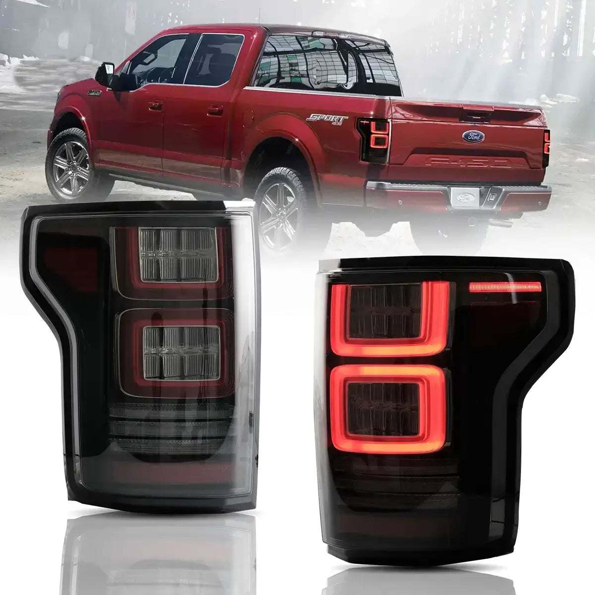 15-20 Ford F150 13th Gen (P552) Vland LED Tail Lights With Sequential Turn Signal