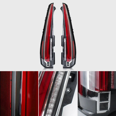 07-14 GMC Yukon Chevrolet Tahoe Suburban 3th Gen (GMT900) Vland LED Tail Lights with Sequential Turn Signal
