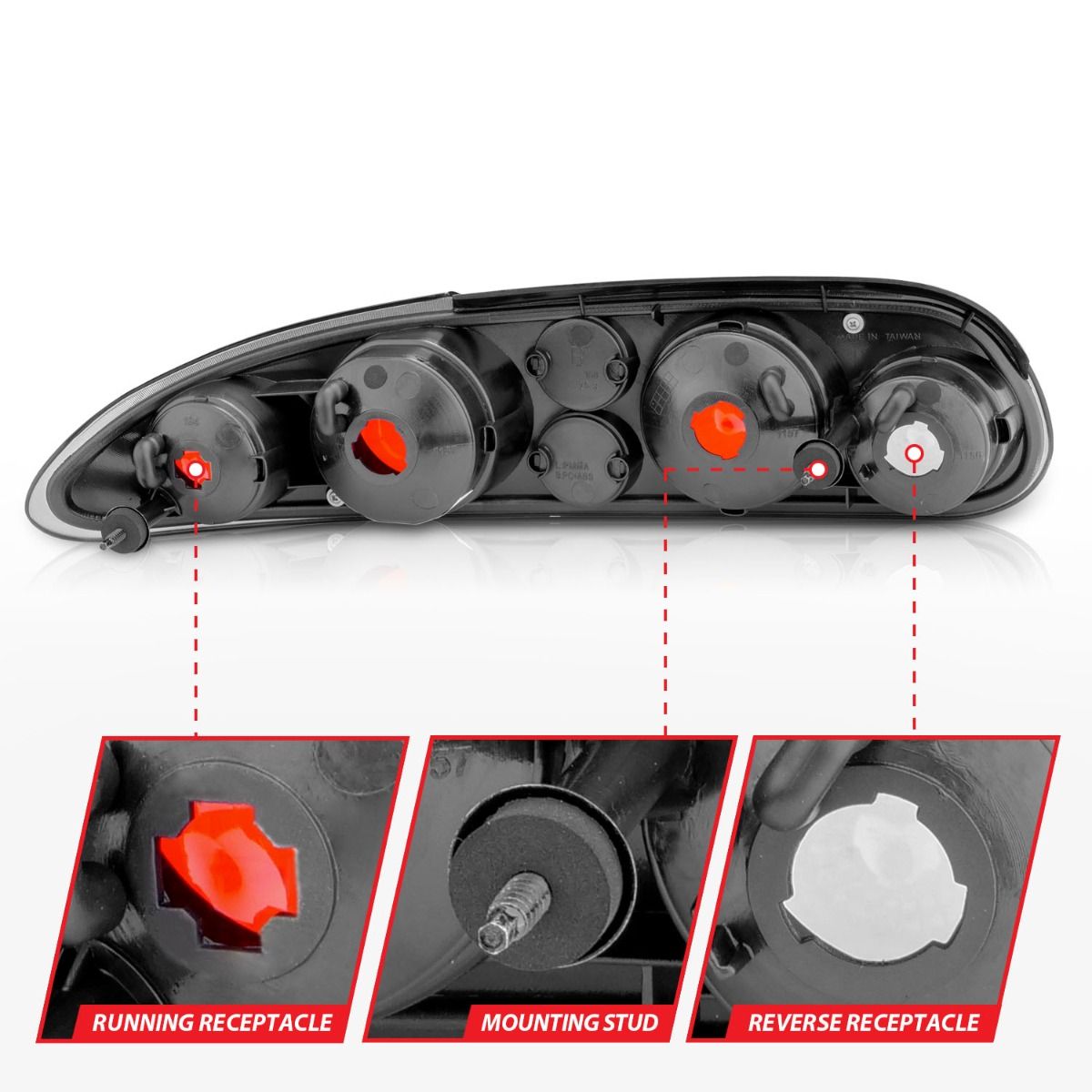 CHEVY TAIL LIGHTS, CHEVY CAMARO TAIL LIGHTS, CHEVY 93-02 TAIL LIGHTS, TAIL LIGHTS, BLACK TAIL LIGHTS, Anzo TAIL LIGHTS