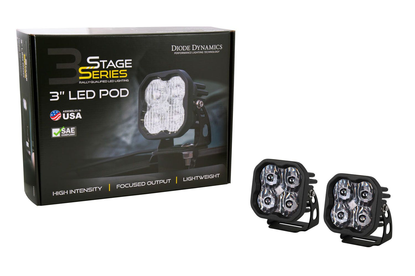 Stage Series 3" SAE White Max LED Pod (pair)