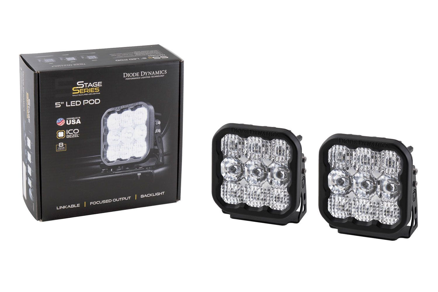 Stage Series 5" White Pro LED Pod (pair)