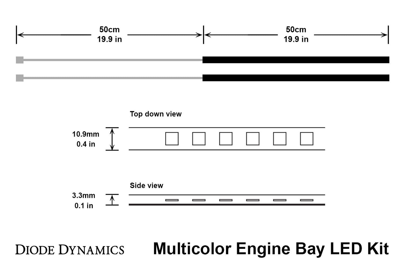 RGBW Multicolor Engine Bay LED Kit