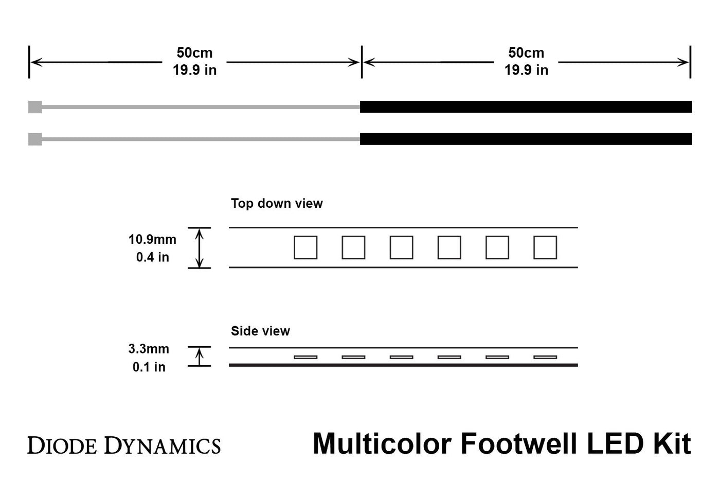 RGBW Multicolor Footwell LED Kit