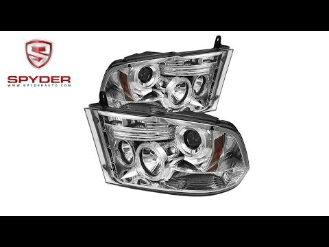 Dodge Ram Projector Headlights, Ram Projector Headlights, Ram 2500 Projector Headlights, Ram 3500 Projector Headlights, 2009-2019 Projector Headlights, Chrome Projector Headlightss, Spyder Projector Headlights, LED Projector Headlights