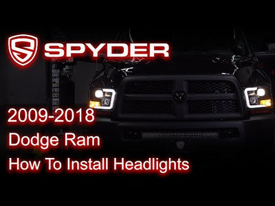 Dodge Ram Projector Headlights, Ram Projector Headlights, Ram 2500 Projector Headlights, Ram 3500 Projector Headlights, 2009-2019 Projector Headlights, Version 2 Projector Headlightss, Spyder Projector Headlights, LED Projector Headlights