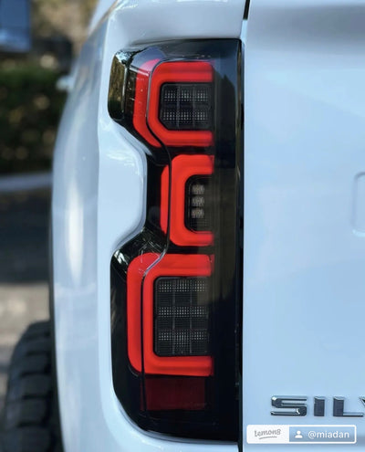 Chevy Silverado 1500 19-23 (Replaces OEM Halogen Tail Lights ONLY) Tail Lights OLED Red Smoked