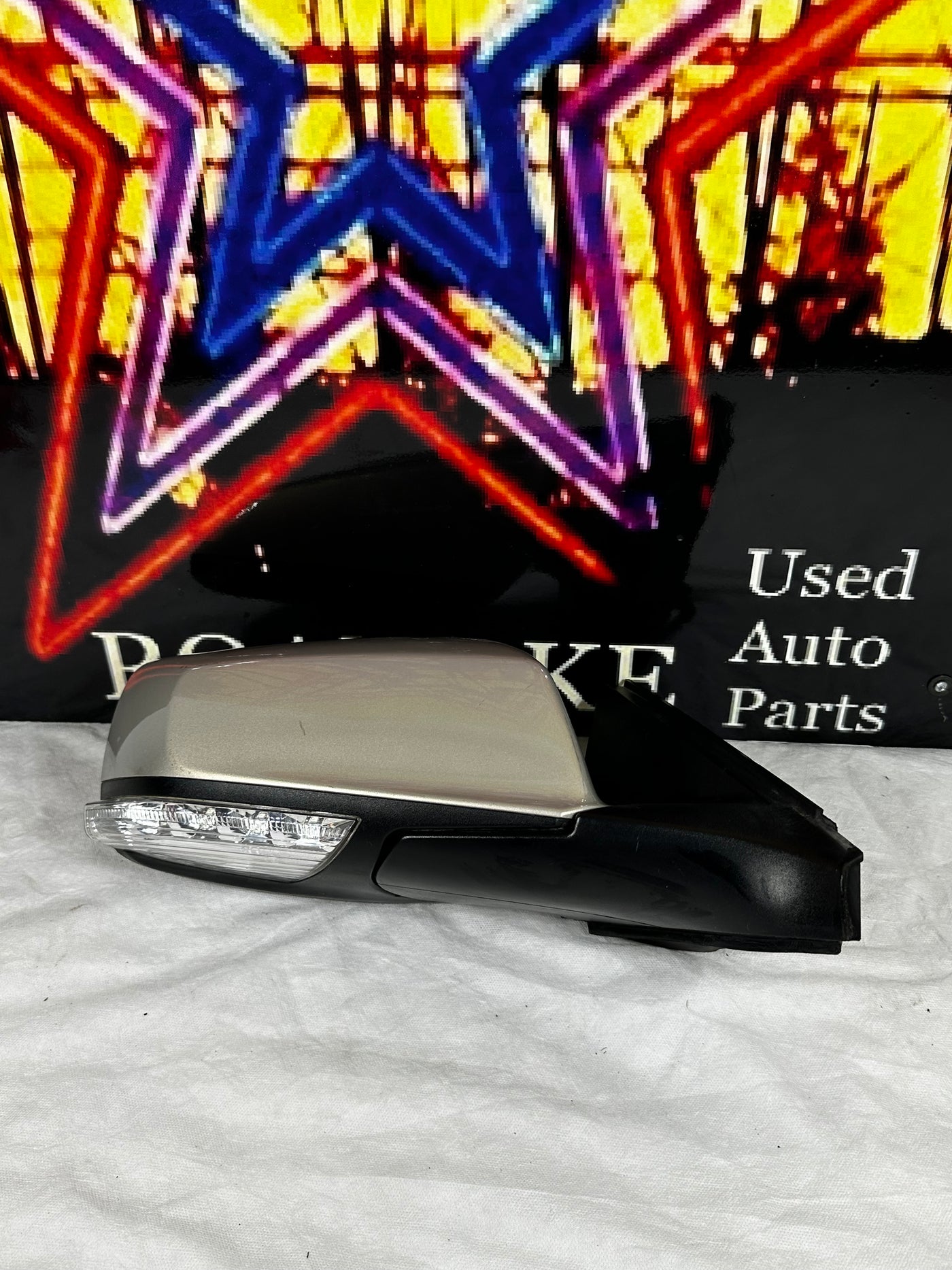 Passengers Side View Mirror Power With Turn Signal Fits 10-12 LACROSSE GOLD OEM