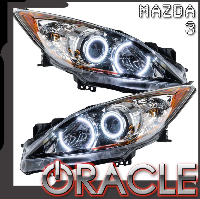 Oracle Lighting 2010-2013 Mazda 3 Pre-assembled SMD Halo Headlights - Halogen