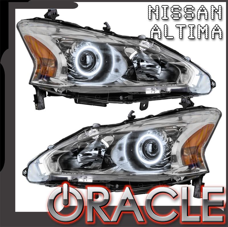 Oracle Lighting 2013-2015 Nissan Altima Sedan Pre-assembled SMD Halo Headlights - (Halogen)