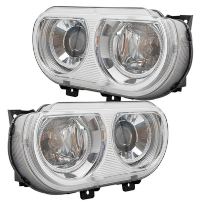 Oracle Lighting 2008-2014 Dodge Challenger Pre-assembled SMD Halo Technology Headlights - Hid