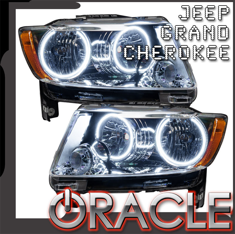 Oracle Lighting 2011-2013 Jeep Grand Cherokee Pre-assembled SMD Halo Headlights - Non Hid - Chrome