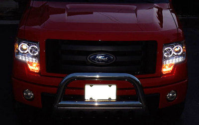 Ford Projector Headlights, F150 Projector Headlights, F150 09-14 Projector Headlights, Clear/Chrome  Headlights, Recon Projector Headlights