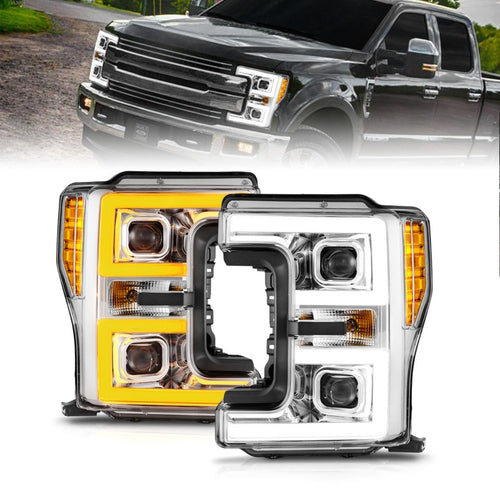 Ford Projector Headlights, Ford F-250 Headlights, Ford 17-19 Headlights, Ford F350 Headlights, Ford F450 Headlights, Projector Headlights, Chrome Projector Headlights, Anzo Projector Headlights    