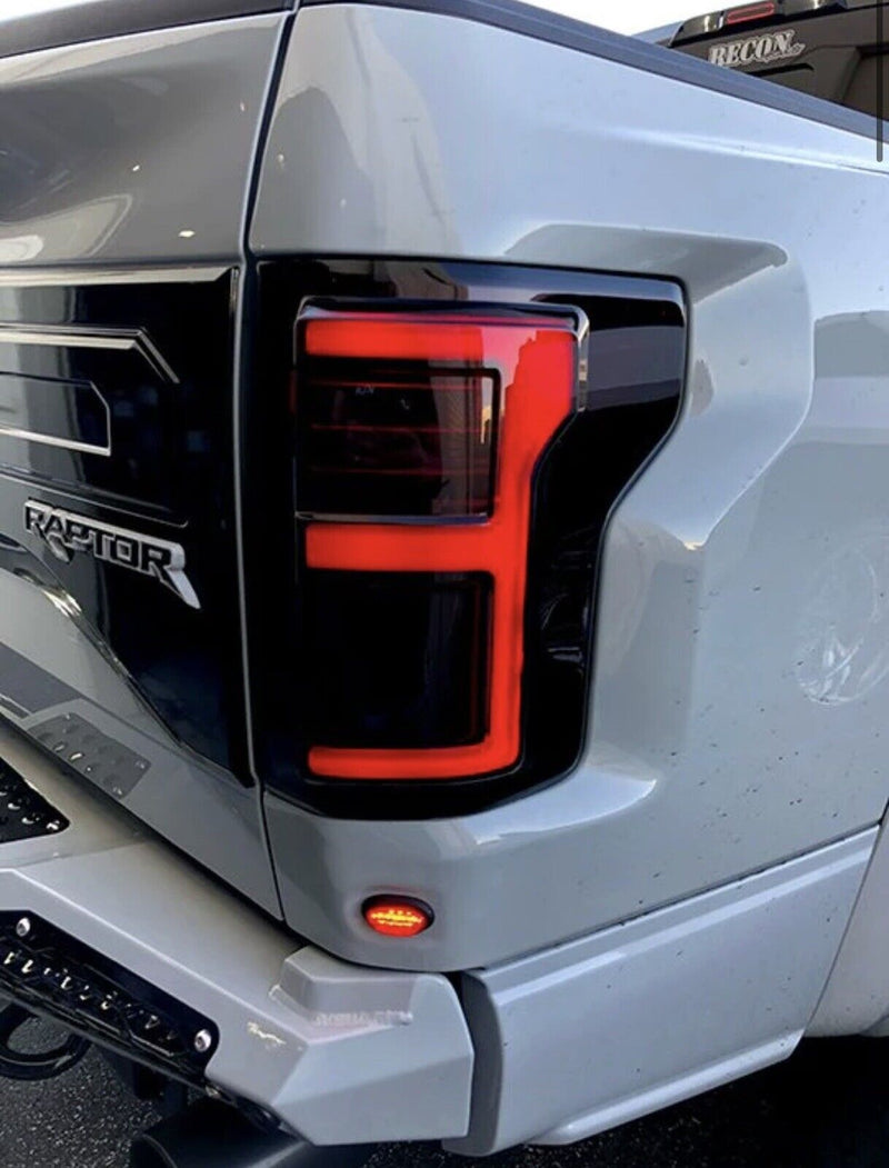 2015-2017 Recon 264268LEDBK Tail Lights Oled in for Ford F150/raptor Smoked