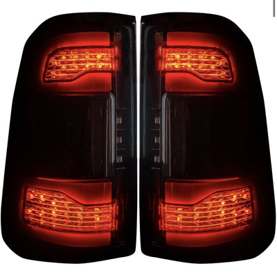 19-21Fits Dodge Ram 1500 OLED Tail Lights Scanning Turn Signal No Sensor Smoked
