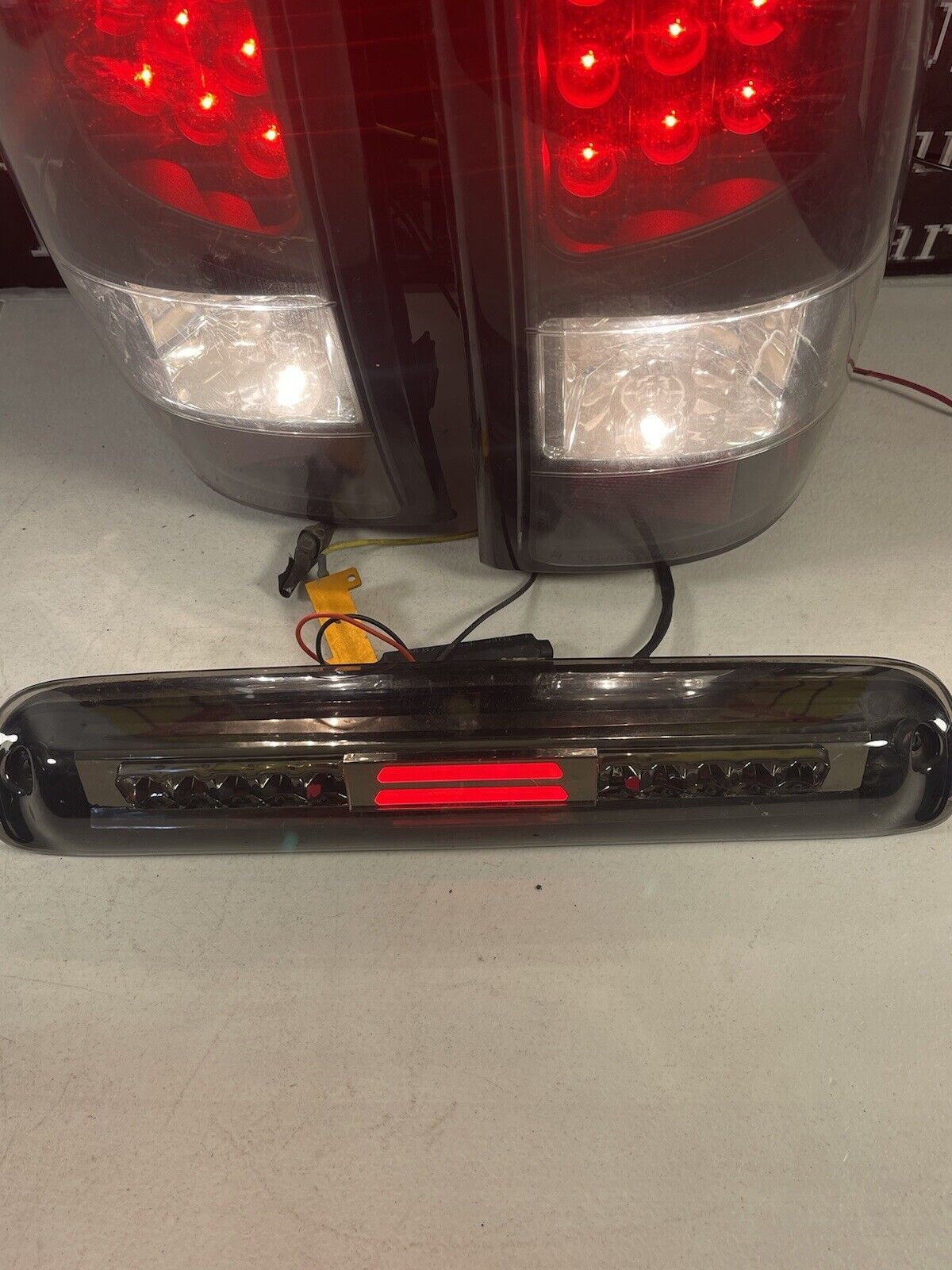 2003-2006 Silverado Sierra 1500 2500 3500 Smoked LED Taillights Third Taillights