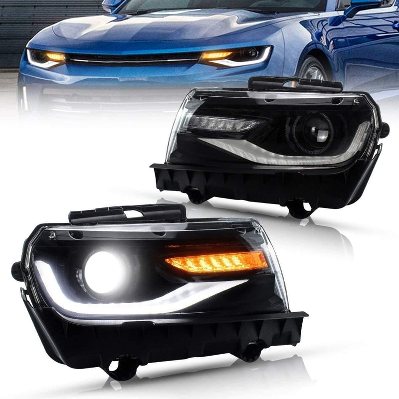 VLAND LED Projector Headlights For Chevy Chevrolet Camaro 2014 2015