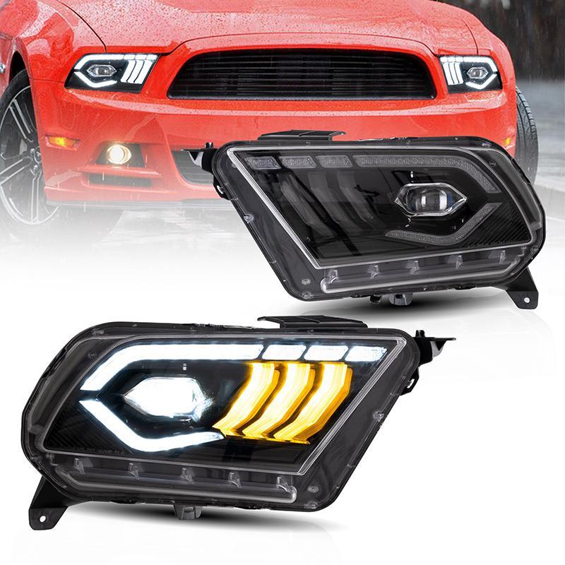 VLAND LED Projector Headlights For Ford Mustang 2010-2014 [SAE. DOT.]