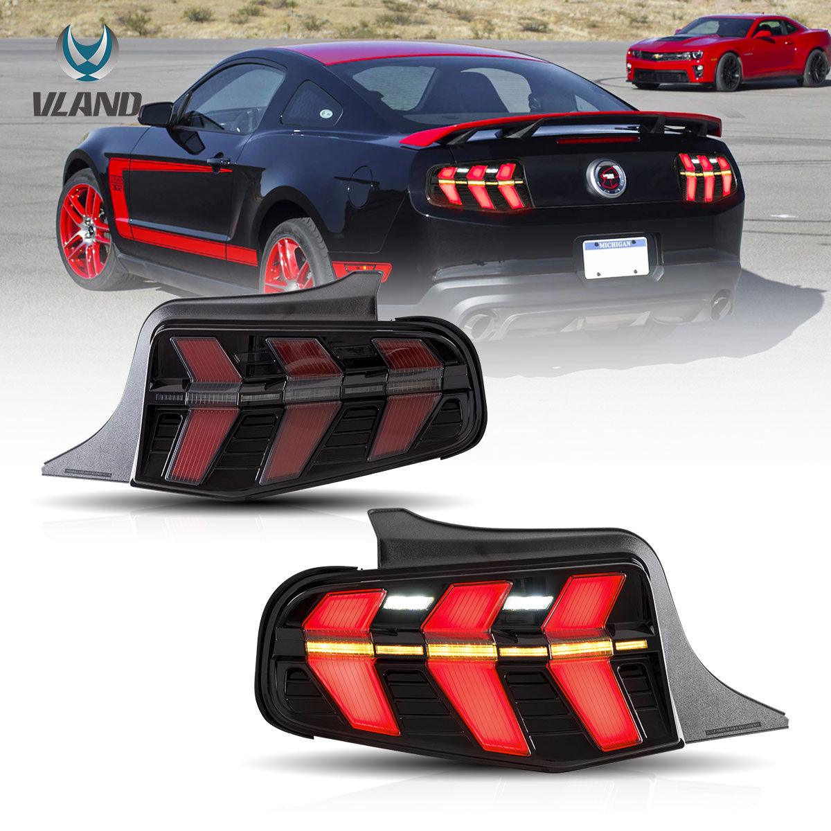 VLAND LED Tail Lights For Ford Mustang 2010 2011 2012 with 7 Lighting Modes [DOT.]
