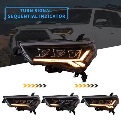 VLAND Reflector Headlights For Toyota 4Runner 2014-2021 [DOT.]