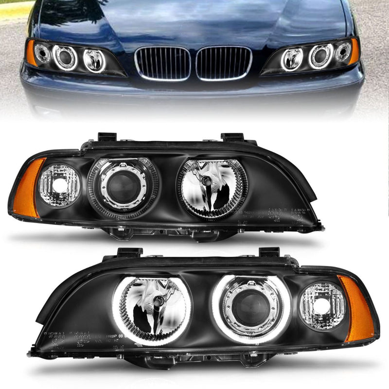 BMW 5 Series Headlights, 5 Series Headlights,  BMW Headlights,97-01 BMW Headlights, Anzo Headlights, Headlights, Black Headlights, BMW 5 Series, 5 Series Headlights,